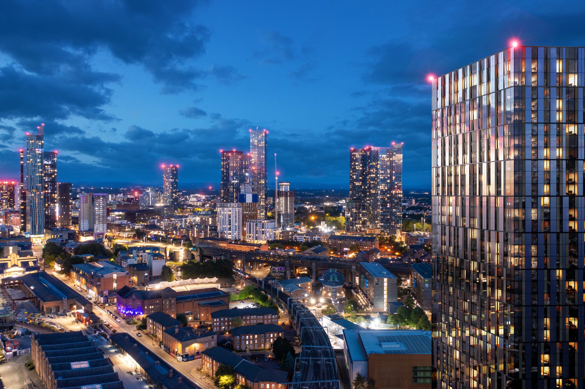 Manchester Nightime Skyline